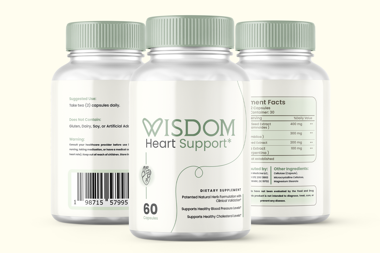Wisdom Heart Support - Lower High Blood Pressure and Cholesterol Level