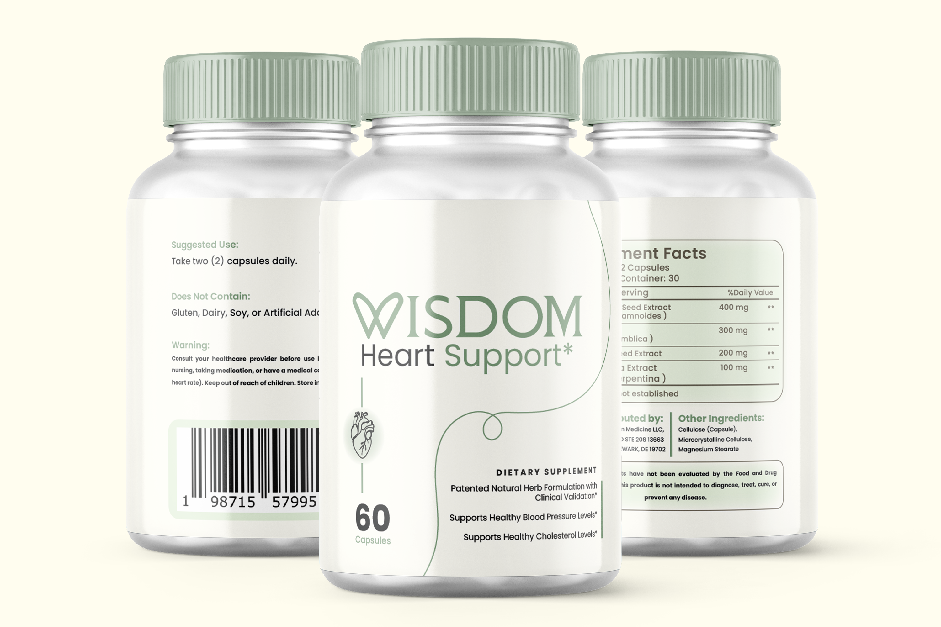 Wisdom Heart Support - Lower High Blood Pressure and Cholesterol Levels