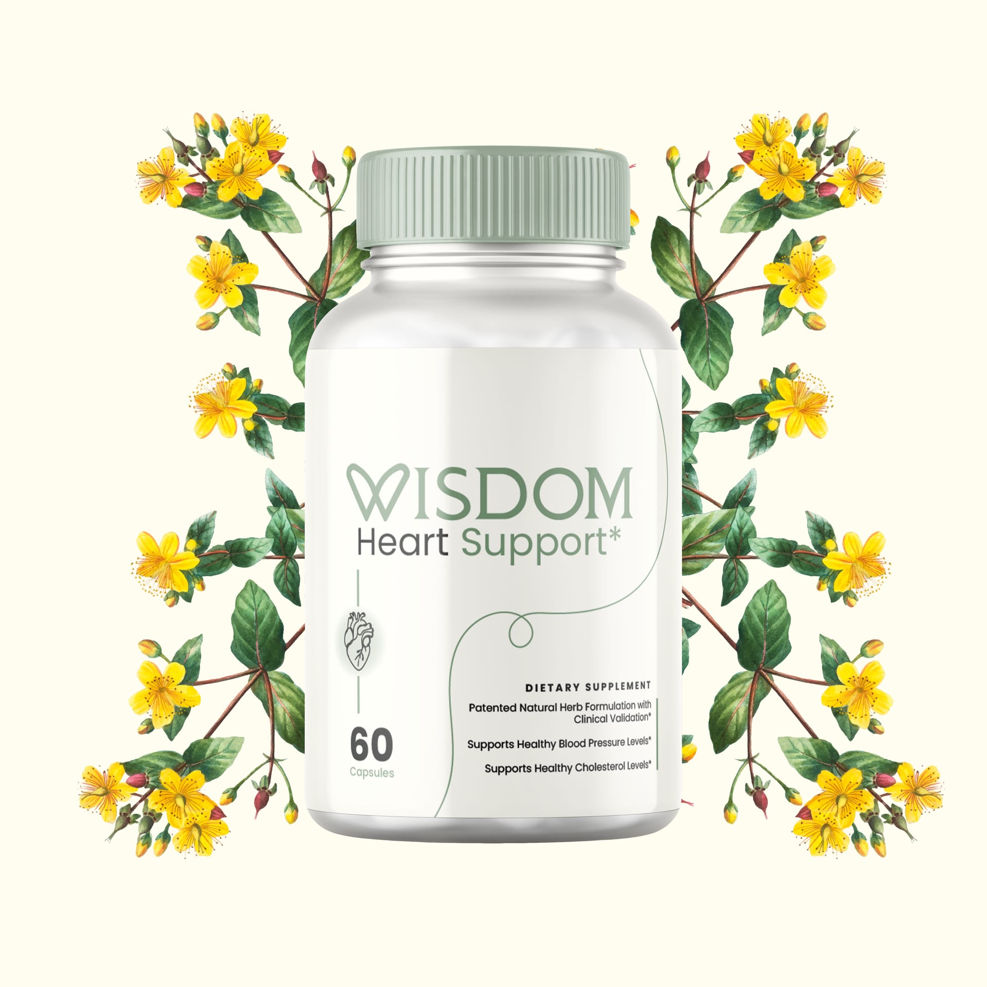 Wisdom Heart Support - Lower High Blood Pressure and Cholesterol Levels